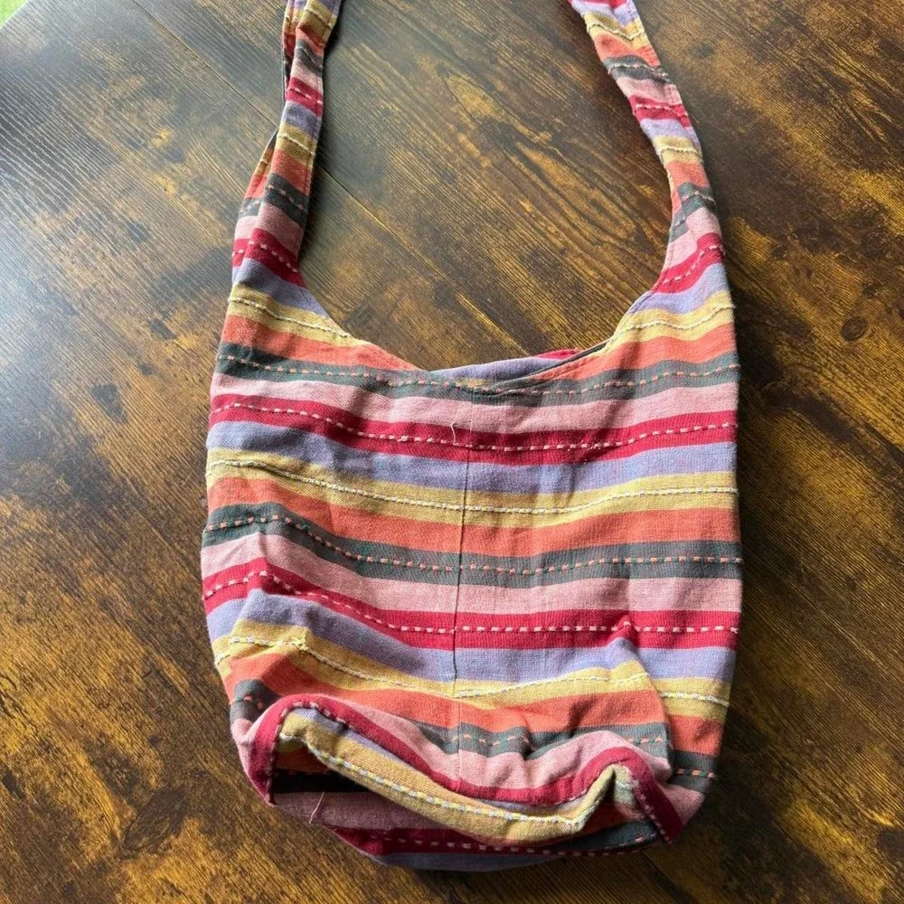 Boho Stripe Crossbody Bag Cotton India